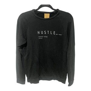 good hYOUman Black Crewneck Hustle Sweater Small